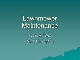 Lawnmower Maintenance