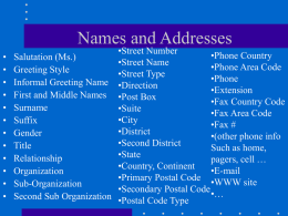 PPT slide about breaking down names and addresses