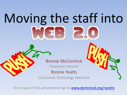 Moving your staff into Web 2.0