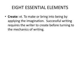 8 Essential Elements