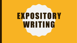 Expository Writing PPT