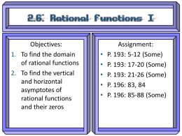 2 6 Rational Functions I