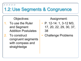 1 2 Segment Congruence