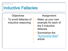 Inductive Fallacies