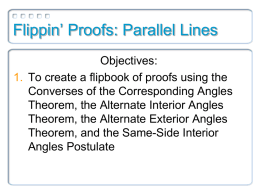 Flippin Proofs Parallel Lines