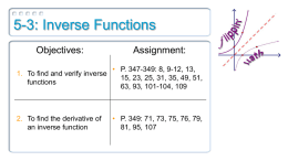 5 3 Inverse Functions