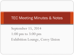 TEC Meeting Minutes 09-15-14