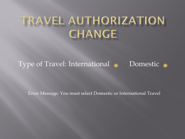 Travel Changes and Contract Execution Policy