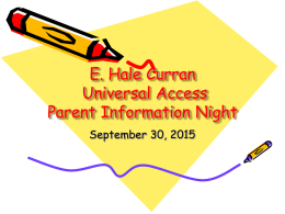 Universal Access Parent Information Night
