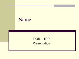 Fill-in Format for Power Point Transition Presentation