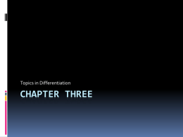 Click Here for Chapter Three Overview