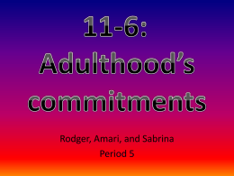 11-6: Adulthood's Commitments