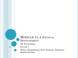 11-1: Physical Changes in Middle Adulthood