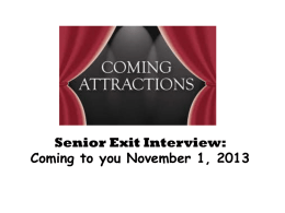 Senior Exit Interview PPT
