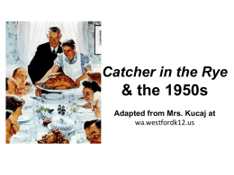1950's and Catcher in the Rye PowerPoint