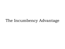 The Incumbency Advantage Powerpoint