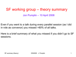 Summary talk for Structure Functions working group