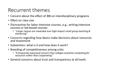 Themes from the Roundtable Planning Session on IBB Faculty Needs