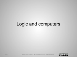 Logic and computers