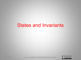 States and invariants
