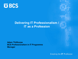 IT Professionalism - Adam Thilthorpe
