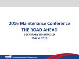 Expectations for Maintenance - Jim Boxold