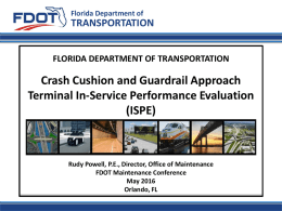 In-Service Performance Evaluations and E-Maintenance - Rudy Powell