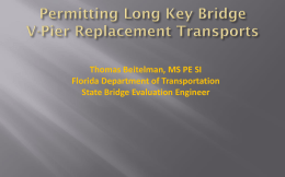 Permitting Long Key Bridge V-Pier Replacements - Tom Beitelman