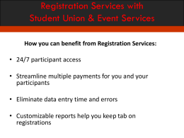 Registration Services Information