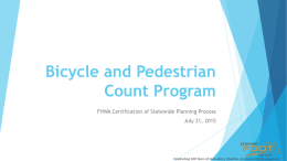 Bicycle and Pedestrian Count Program