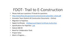 The trail to e-Construction