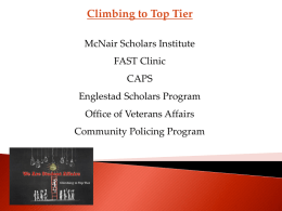 Download "Climbing to Top Tier" slideshow