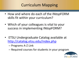Curriculum Mapping PowerPoint