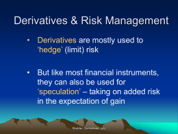Presentation on Derivatives