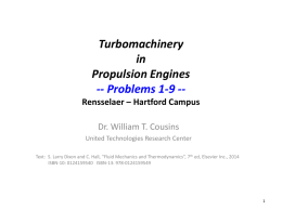 Turbomachinery in Propulsion Engines - Class Prob+