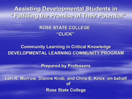 Lori Morrow, Diana Krob and Chris Knox – Rose State College