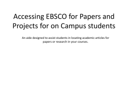 Minutes electronic link 9-10-2013 EBSCO/Research PowerPoint slide