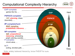 Complexity of Reasoning, cont. 2+p-SAT and Surprising Efficiency