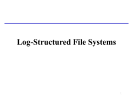 Log structured filesystems