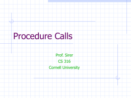 Procedures and Calling Conventions