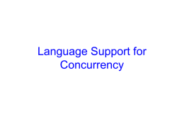 Language Support for Synchronization