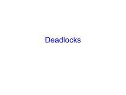 Deadlocks: Prevention and Avoidance