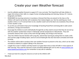 create a weather forecast