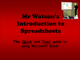 intro to spreadsheets y34