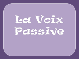 french the passive voice