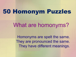 50 homonym puzzles