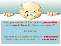possessive shortform