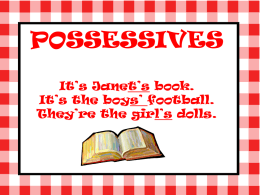 possessive case