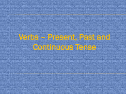 verbs present past continuous