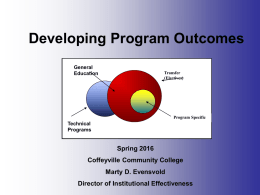 Developing Program Outcomes
